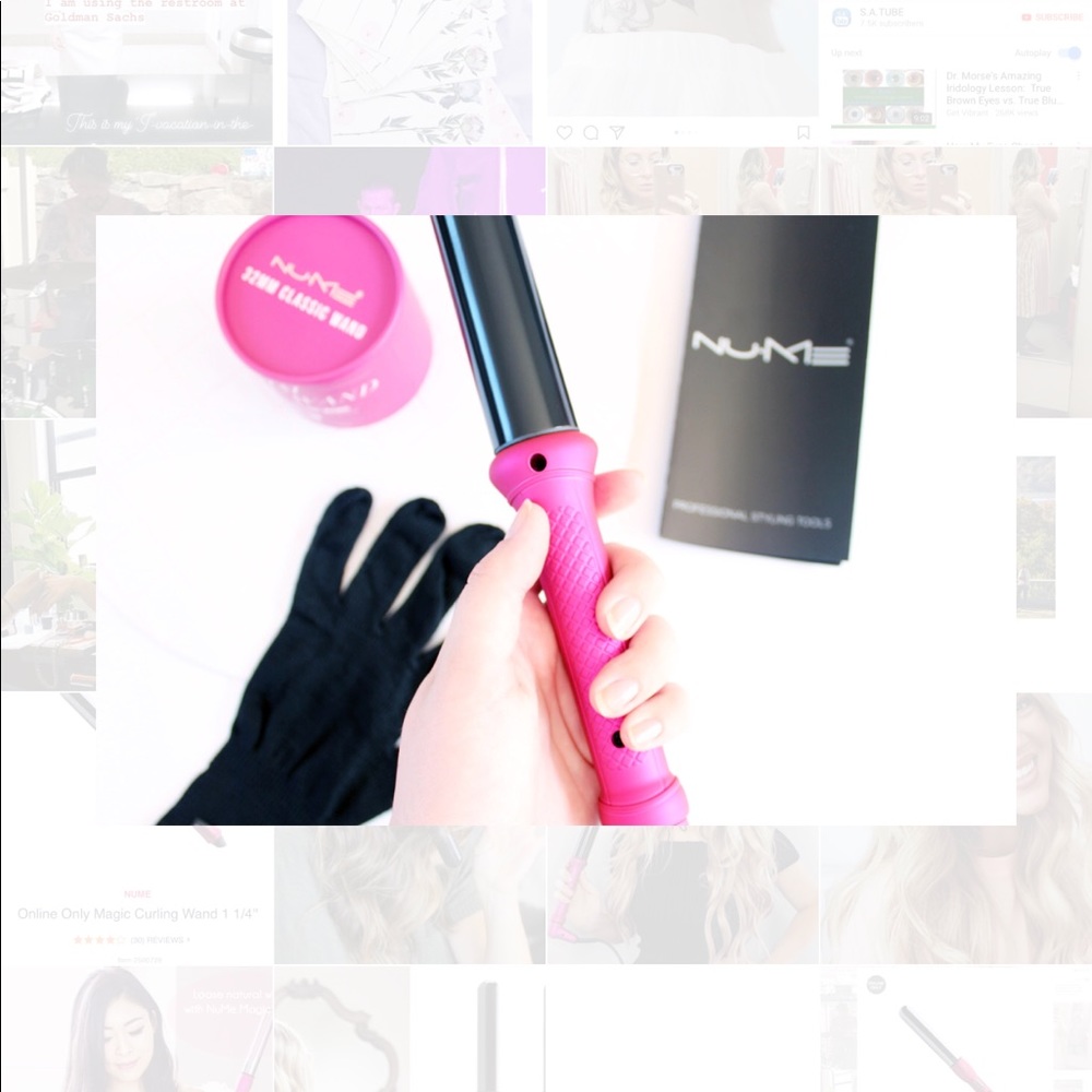 NUME MAGIC CURLING WAND IRON PINK 1 1/4
